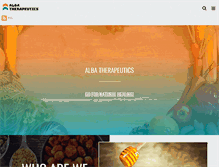 Tablet Screenshot of albatherapeutics.com